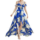 Vestido Feminino Longo Floral Elegante com Fenda Ferrazi