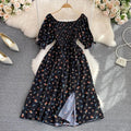 Vestido Feminino Longo Vintage Floral de Verão Ferrazi