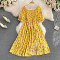 Vestido Feminino Longo Vintage Floral de Verão Ferrazi
