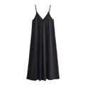 Vestido Feminino Longo de Verão Drapeado com Costas Nua Ferrazi