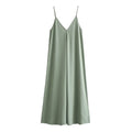 Vestido Feminino Longo de Verão Drapeado com Costas Nua Ferrazi