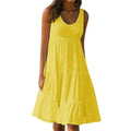 Vestido Feminino Midi Básico Plissado Ferrazi