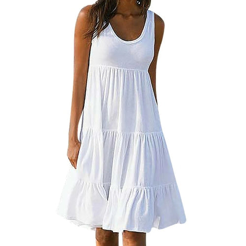 Vestido Feminino Midi Básico Plissado Ferrazi