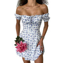 Vestido Feminino Midi Floral Curto Ferrazi