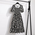 Vestido Feminino Midi Plissado Florido de Verão Ferrazi