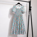 Vestido Feminino Midi Plissado Florido de Verão Ferrazi