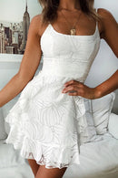 Vestido Feminino de Verão Curto Plissado Ferrazi