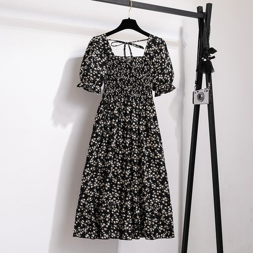 Vestido Feminino de Verão Florido Plissado Ferrazi