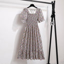 Vestido Feminino de Verão Florido Plissado Ferrazi