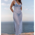 Vestido Saída de Praia Feminino Longo em Crochê Rendado Ferrazi