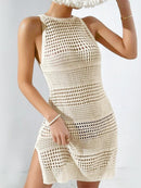 Vestido de Praia Feminino de Tricot Vazado Ferrazi